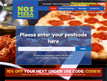 Tablet Screenshot of no1pizzawolverhampton.co.uk